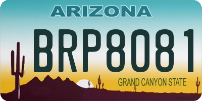 AZ license plate BRP8081