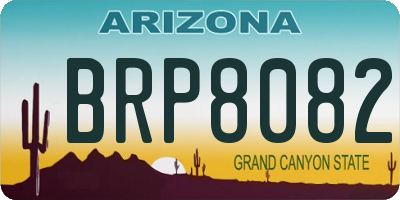 AZ license plate BRP8082
