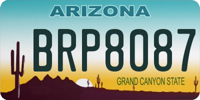 AZ license plate BRP8087