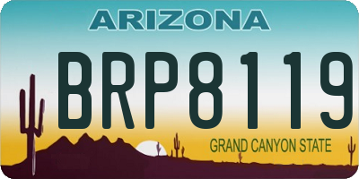 AZ license plate BRP8119