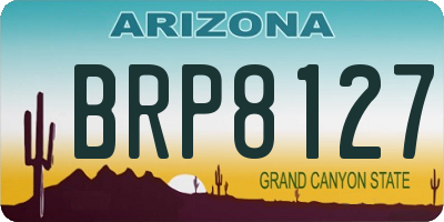 AZ license plate BRP8127