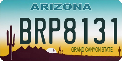 AZ license plate BRP8131