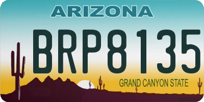 AZ license plate BRP8135