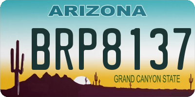 AZ license plate BRP8137