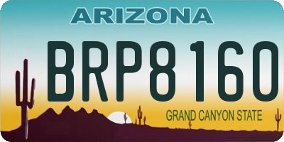 AZ license plate BRP8160