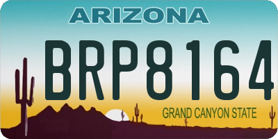 AZ license plate BRP8164