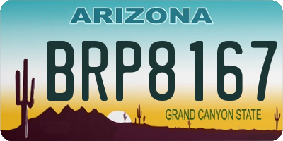AZ license plate BRP8167