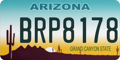 AZ license plate BRP8178
