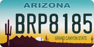 AZ license plate BRP8185