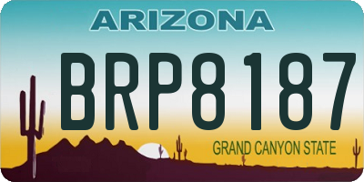 AZ license plate BRP8187