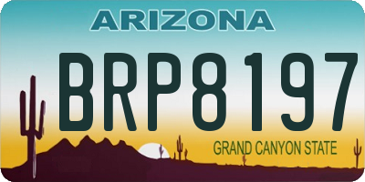 AZ license plate BRP8197