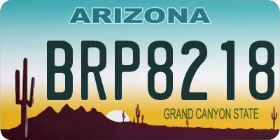 AZ license plate BRP8218