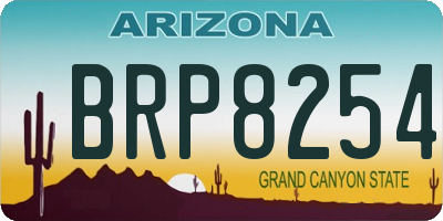 AZ license plate BRP8254