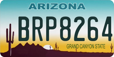AZ license plate BRP8264