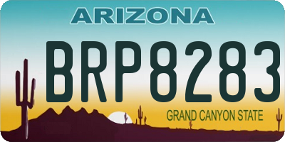 AZ license plate BRP8283