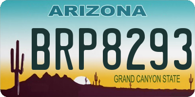 AZ license plate BRP8293