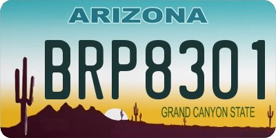 AZ license plate BRP8301