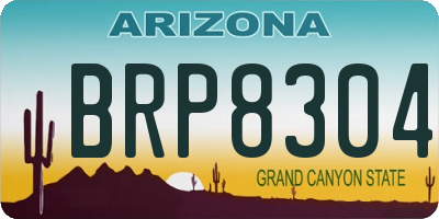 AZ license plate BRP8304