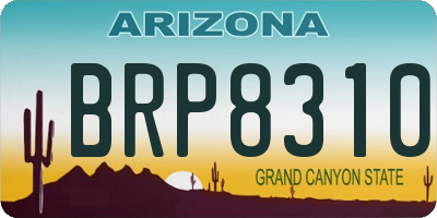AZ license plate BRP8310