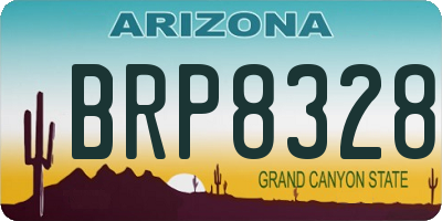 AZ license plate BRP8328