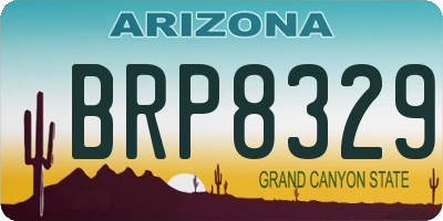 AZ license plate BRP8329
