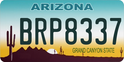 AZ license plate BRP8337