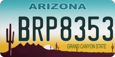 AZ license plate BRP8353