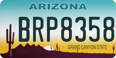 AZ license plate BRP8358