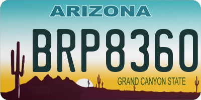 AZ license plate BRP8360