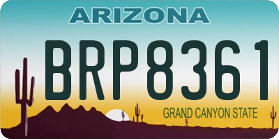 AZ license plate BRP8361