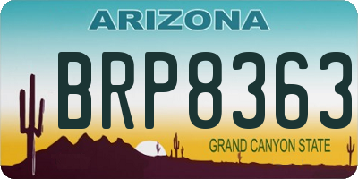 AZ license plate BRP8363