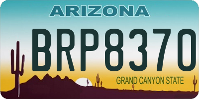 AZ license plate BRP8370