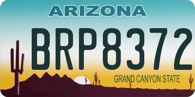 AZ license plate BRP8372