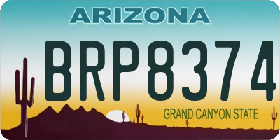 AZ license plate BRP8374