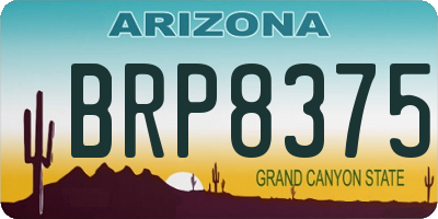 AZ license plate BRP8375