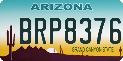 AZ license plate BRP8376
