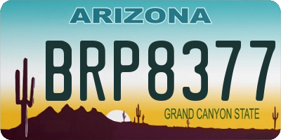 AZ license plate BRP8377