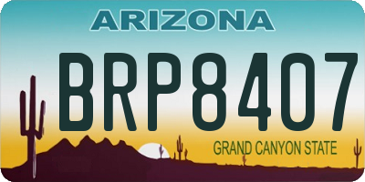 AZ license plate BRP8407