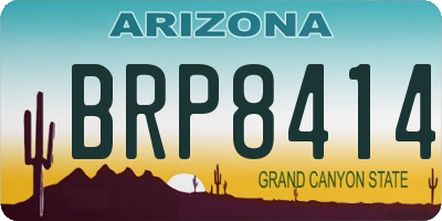 AZ license plate BRP8414