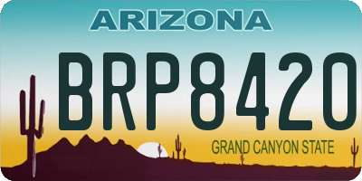 AZ license plate BRP8420