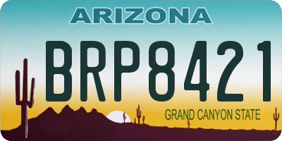 AZ license plate BRP8421