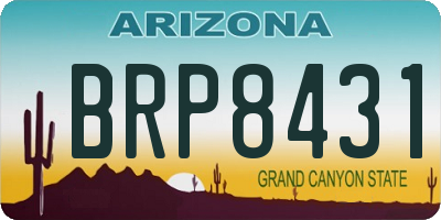 AZ license plate BRP8431