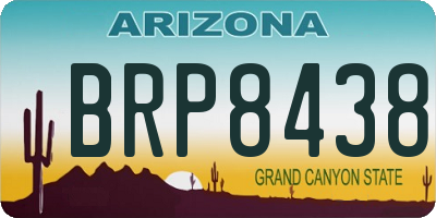 AZ license plate BRP8438