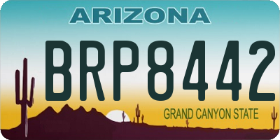 AZ license plate BRP8442