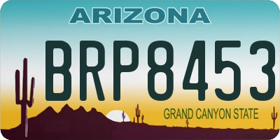 AZ license plate BRP8453