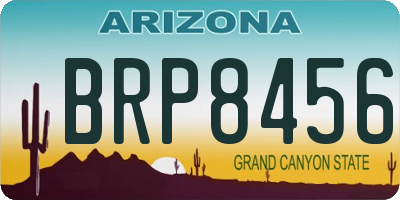 AZ license plate BRP8456