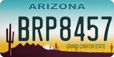 AZ license plate BRP8457