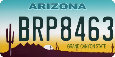 AZ license plate BRP8463