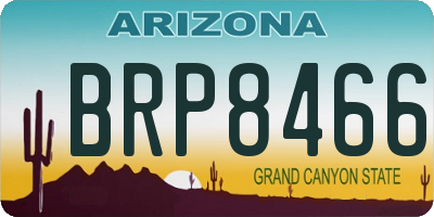 AZ license plate BRP8466