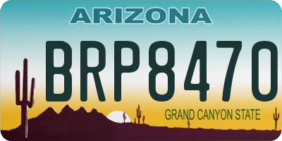 AZ license plate BRP8470